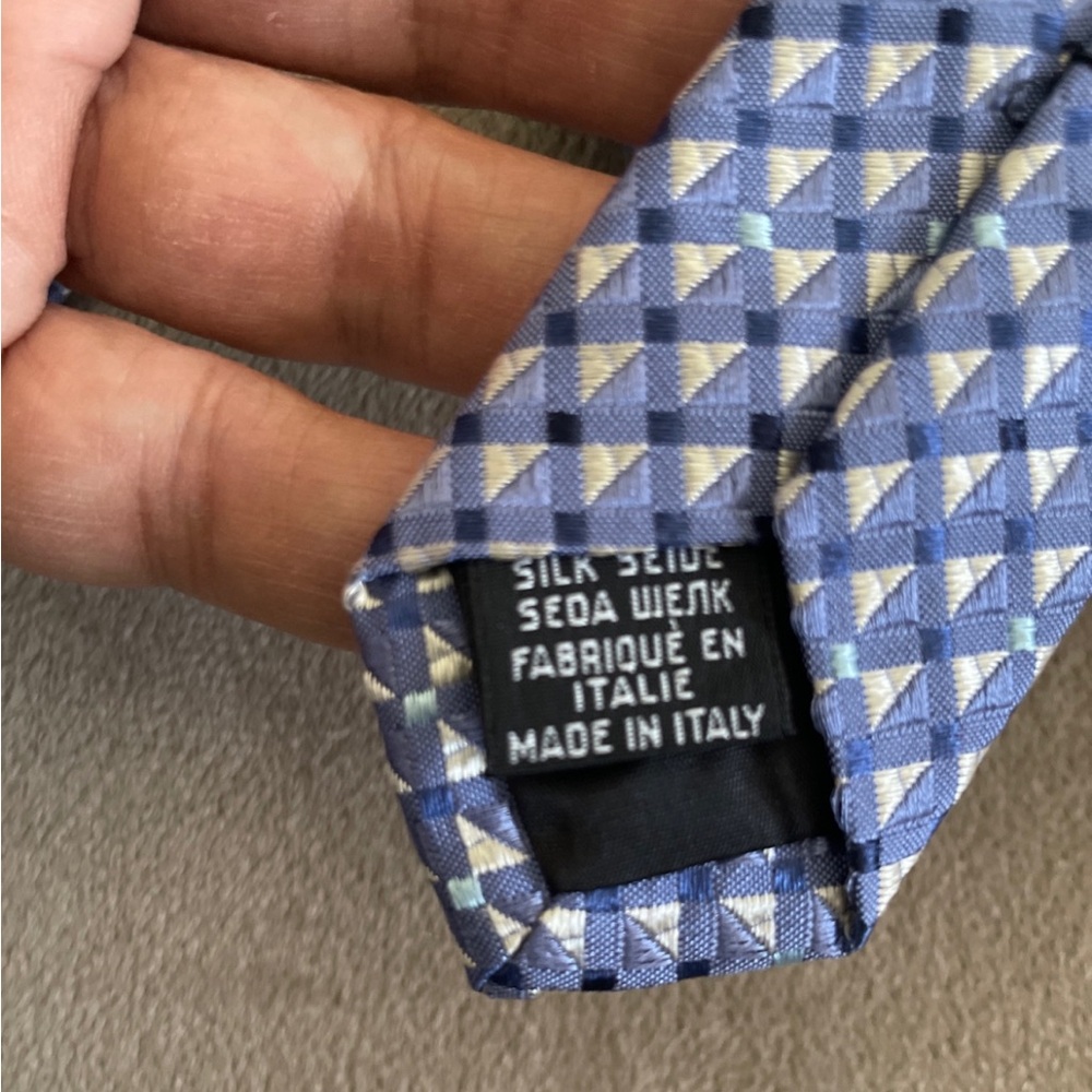 Hugo Boss Blue Patterned Men's tie - Picture 4 of 6